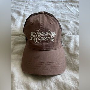 American Eagle Johnny Cash Brown Baseball Cap Hat Circa 2022 GUC Adjustable